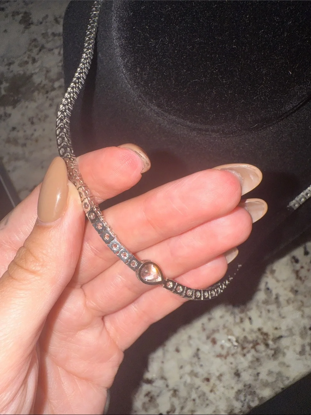 GIVENCHY crystal Tennis Necklace